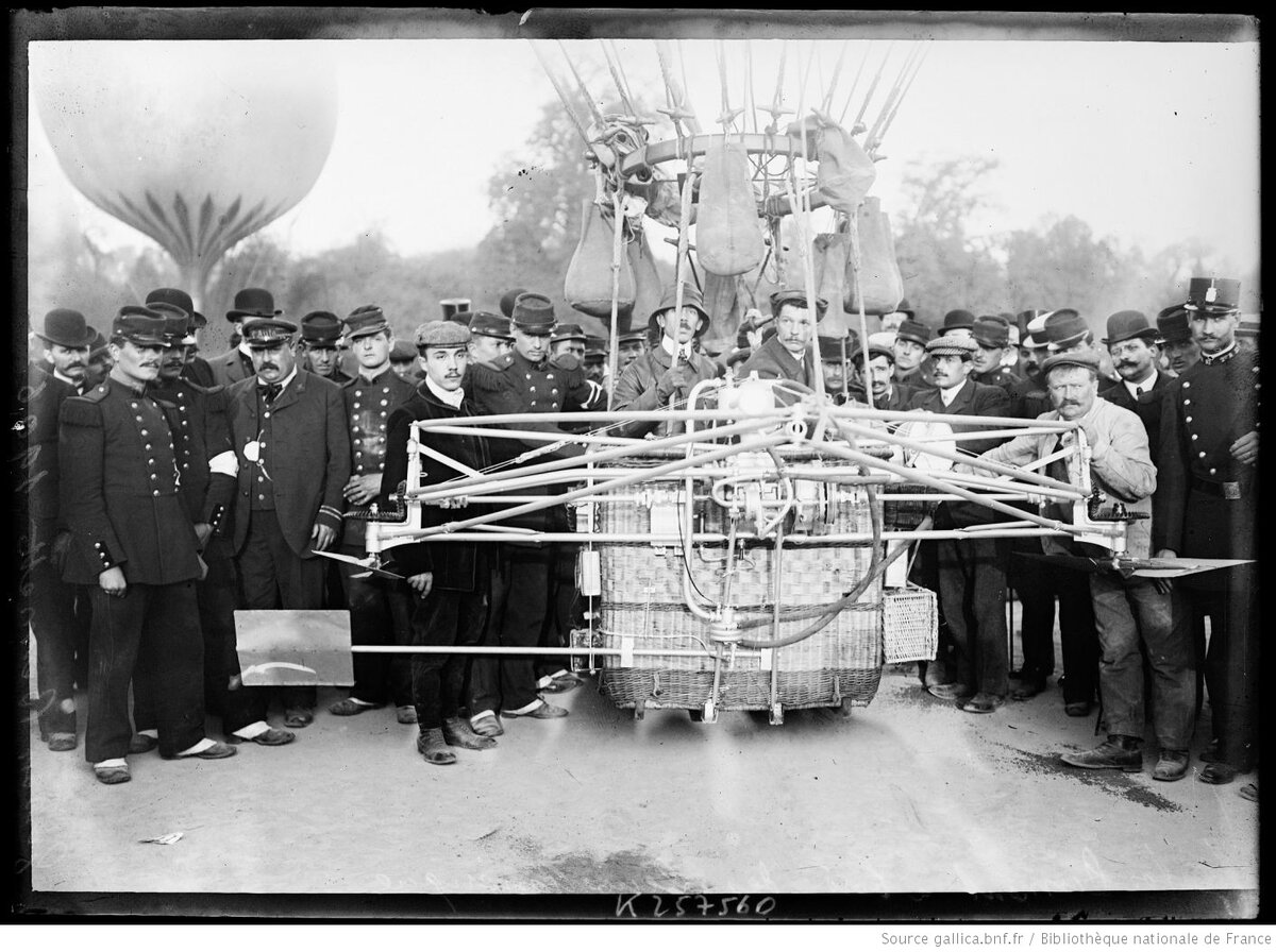 Пионер воздухоплавания Альберто Сантос-Дюмон на Кубке Гордона Беннетта, 1906 г.