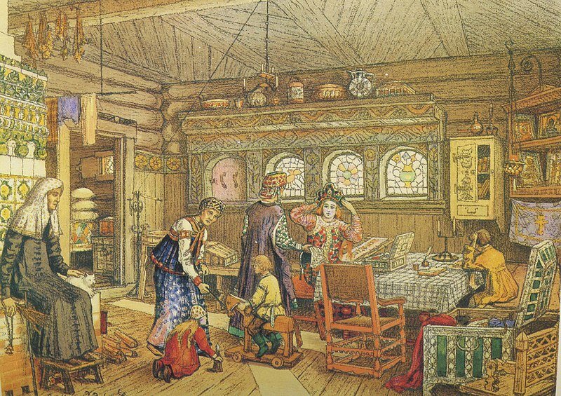 Сцены русского быта. 17-й век. Источник: Wikimedia Commons