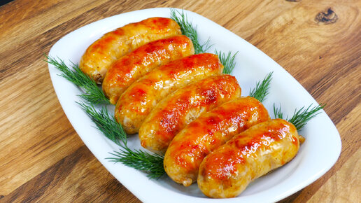 Как приготовить домашние, куриные колбаски для жарки. Как просто заполнить череву мясом.
