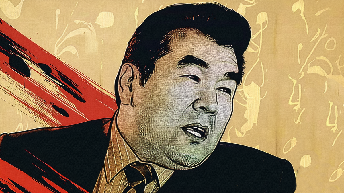 Сапармурат Ниязов. Авторские права на иллюстрацию принадлежат медиагруппе "Хакнем" и защищены товарным знаком ®️