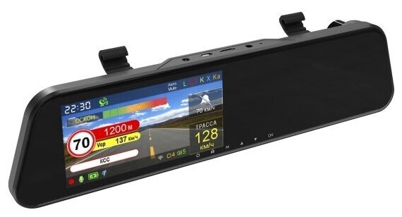 Комбо-устройство SilverStone F1 HYBRID ELBRUS (зеркало, видеорегистратор, радар-детектор, GPS, Wi-Fi) 