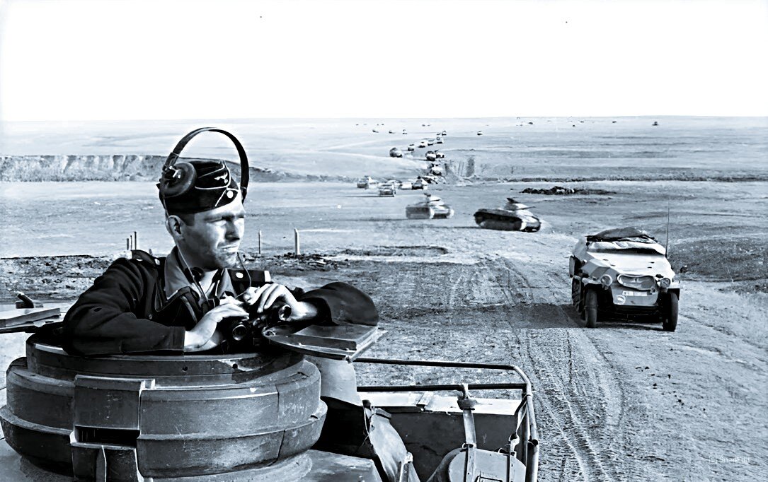 Бронетехника вермахта рвётся к Сталинграду, лето 1942 г.