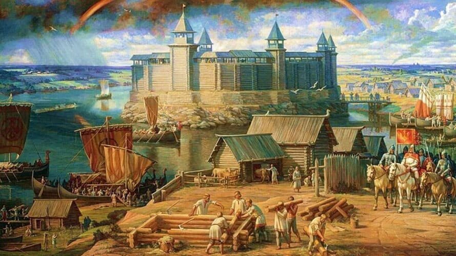 Картина "Русь древняя". Автора не нашел.