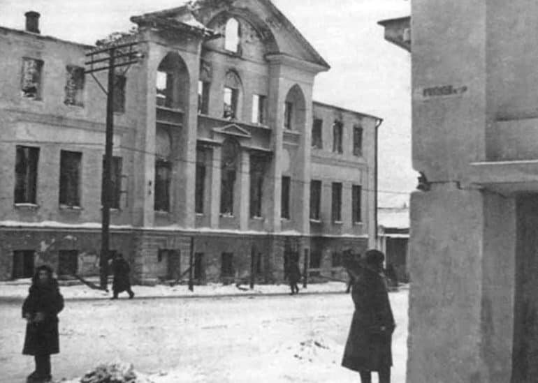 Улица Советская во время оккупации Калуги. 1941 г. Автор фото – Trafamos.