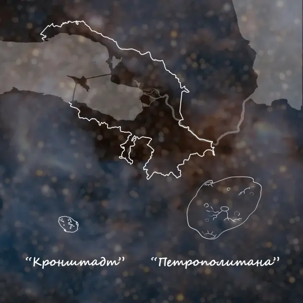 Примерный диаметр астероидов относительно территории Санкт-Петербурга. Коллаж: Катя Стрельникова