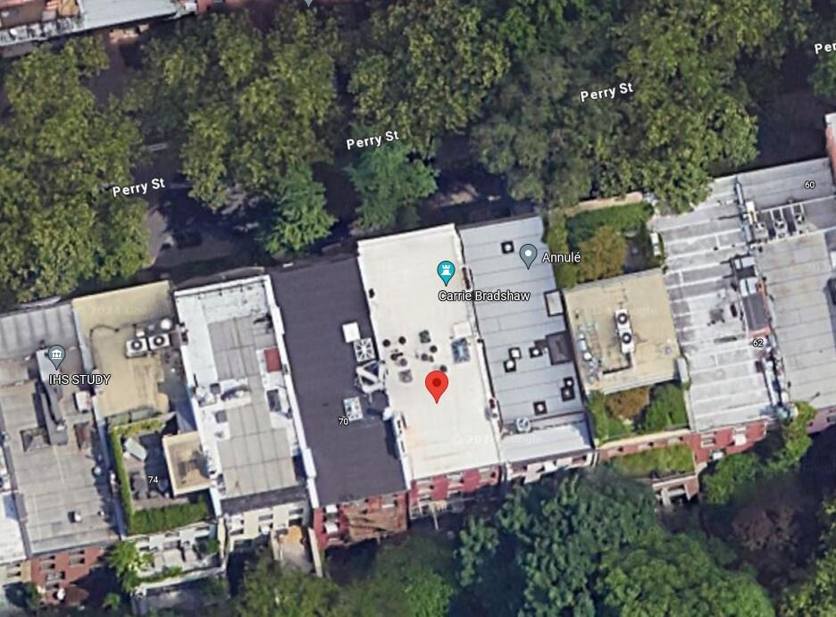 Снимок со спутника, дом, где проходили съемки сериала «Sex in the city»