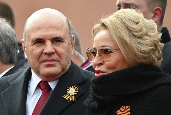    Исполняющий обязанности председателя правительства РФ Михаил Мишустин и председатель Совета Федерации РФ Валентина Матвиенко