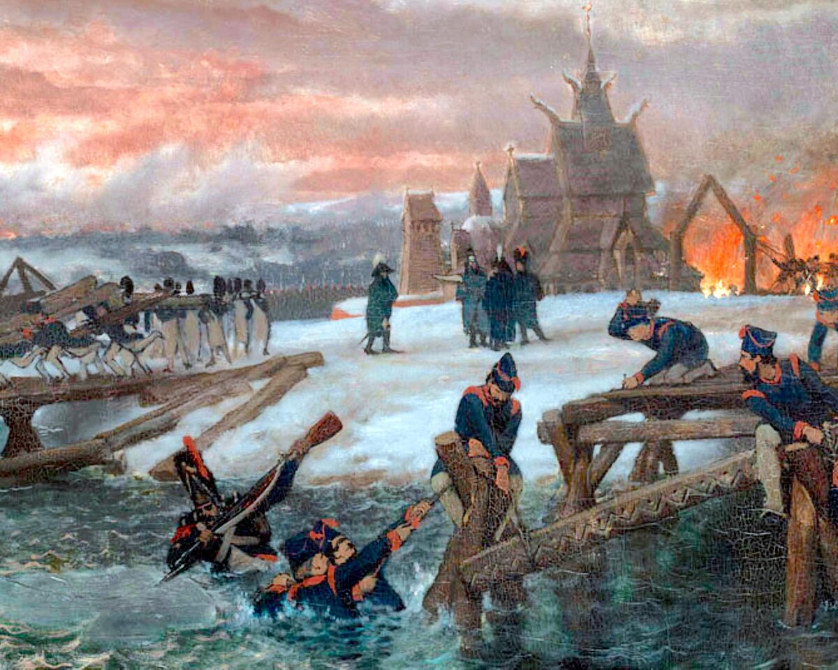 «Наведение понтонов французами через Березинуа», 1869 г. Лоуренс Альма-Тадема. Источник: Исторический музей Амстердама