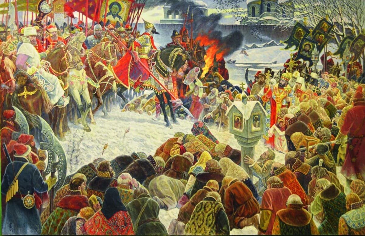 Поход Ивана Грозного со своими опричниками на Новгород