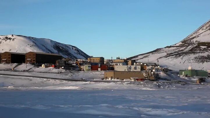 Американская антарктическая станция Мак-Мердо.                               