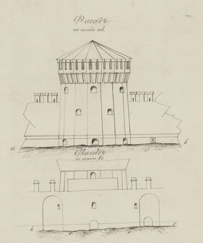  Чертежи многогранной башни. РГБ
