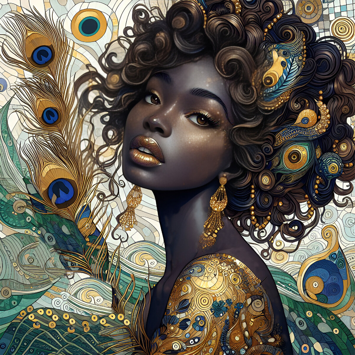 A dark-skinned girl