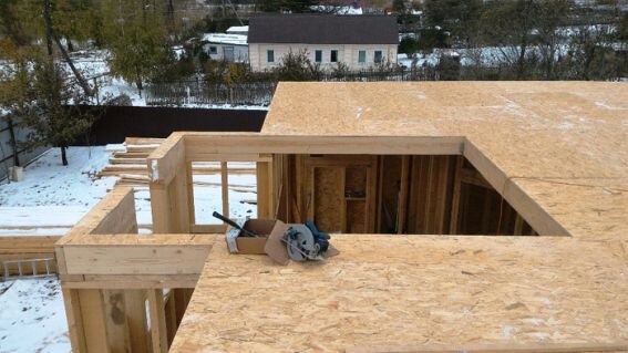 Каркасный дом с плоской крышей