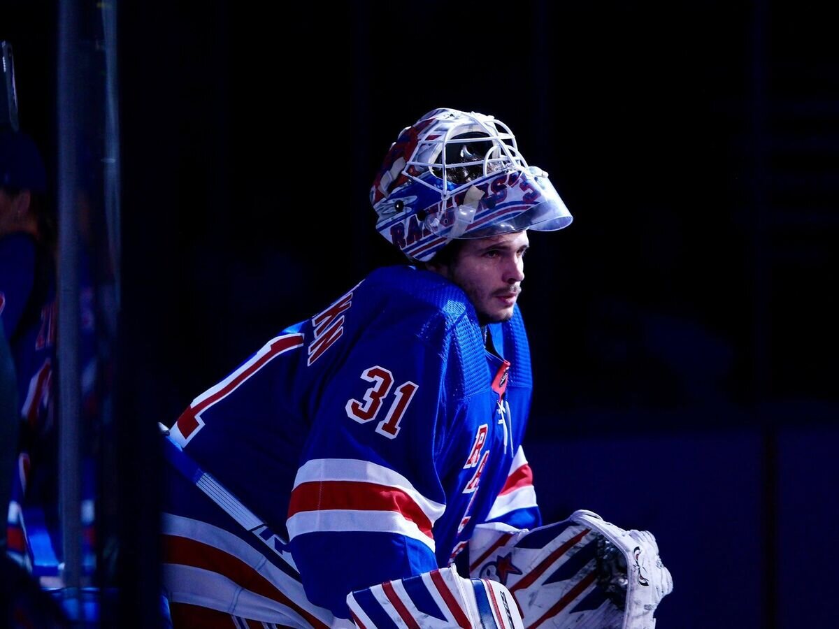    Голкипер "Нью-Йорк Рейнджерс" Игорь Шестеркин© Фото : twitter.com/nyrangers