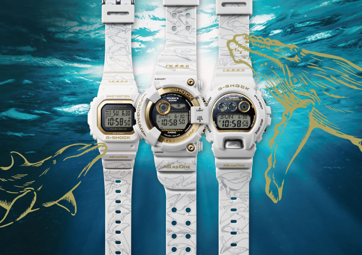 G-SHOCK в белом и золотом цветах