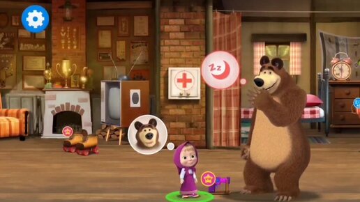 Мультфильм Игра для малышей Маша и Медведь 🐻🎁🍓 Мои друзья 🤗🎀🍒