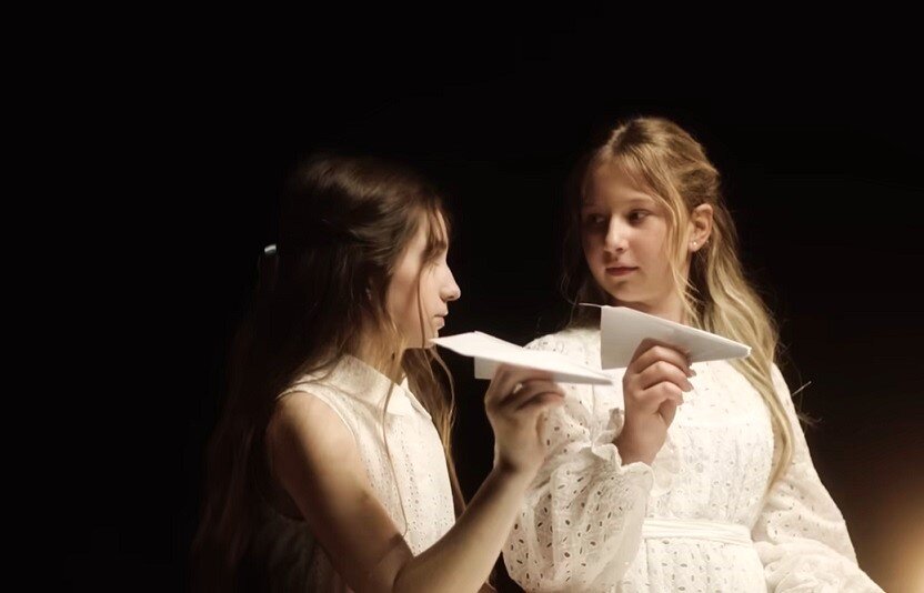 Кадр из клипа "Журавли"