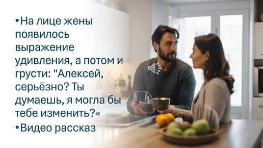 На лице жены появилось выражение удивления, а потом и грусти: 