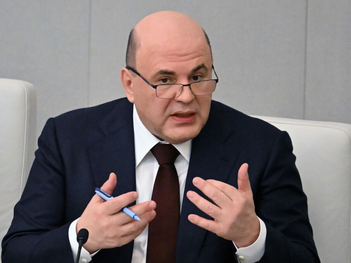    Премьер-министр Михаил Мишустин выступает с ежегодным отчетом правительства РФ в Государственной Думе© РИА Новости / Владимир Федоренко