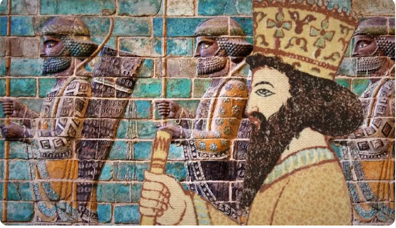 Дарий I на литографии VI в.