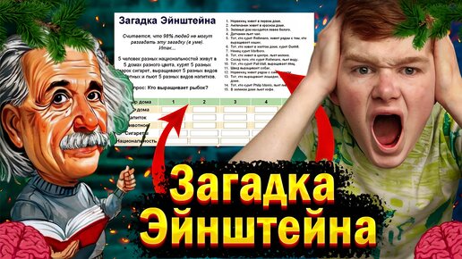 РЕШАЮ ЗАГАДКУ ЭЙНШТЕЙНА! ЧТО ИЗ ЭТОГО ВЫШЛО???