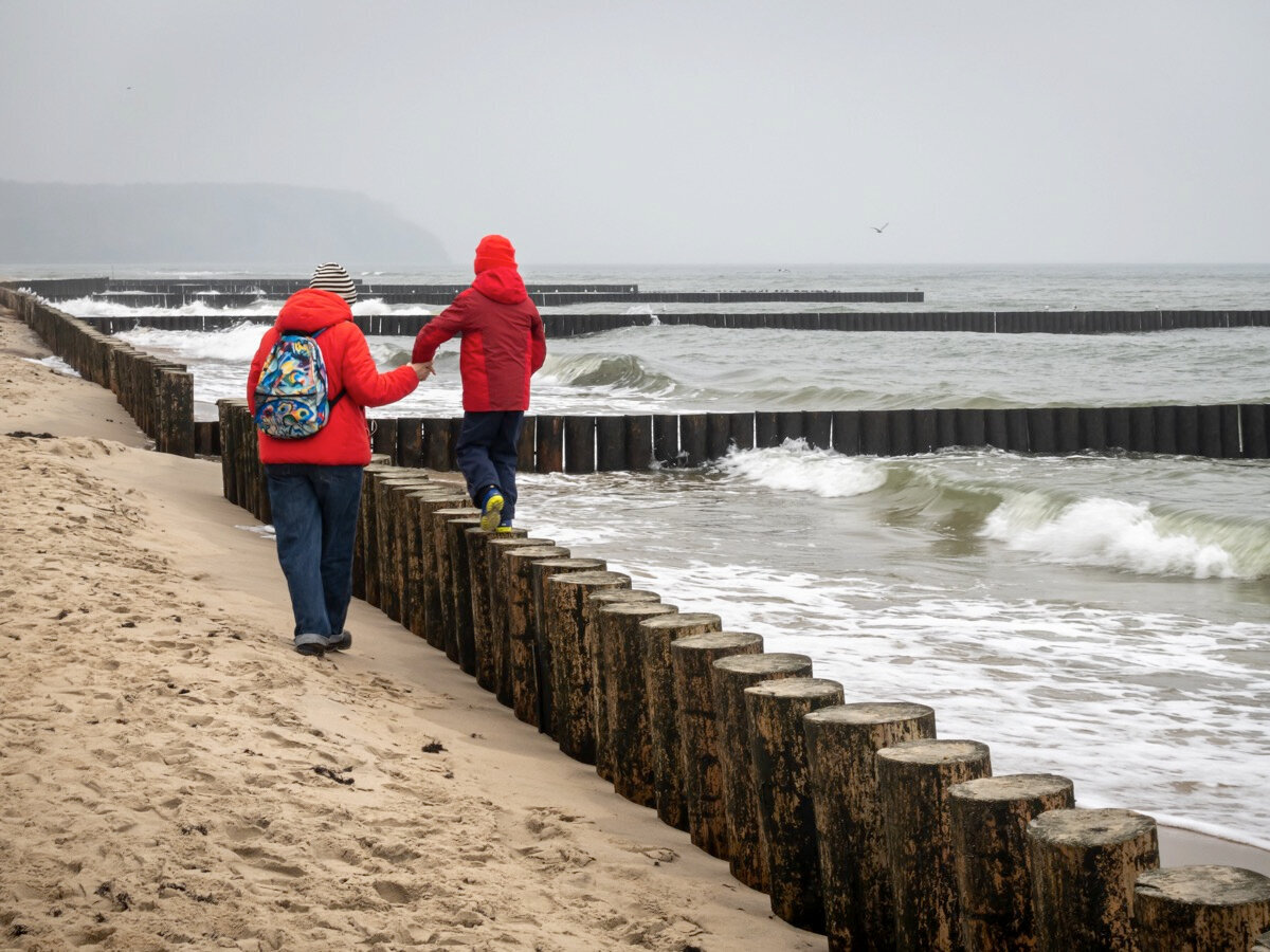 Главное место притяжения Светлогорска — суровый берег Балтийского моря