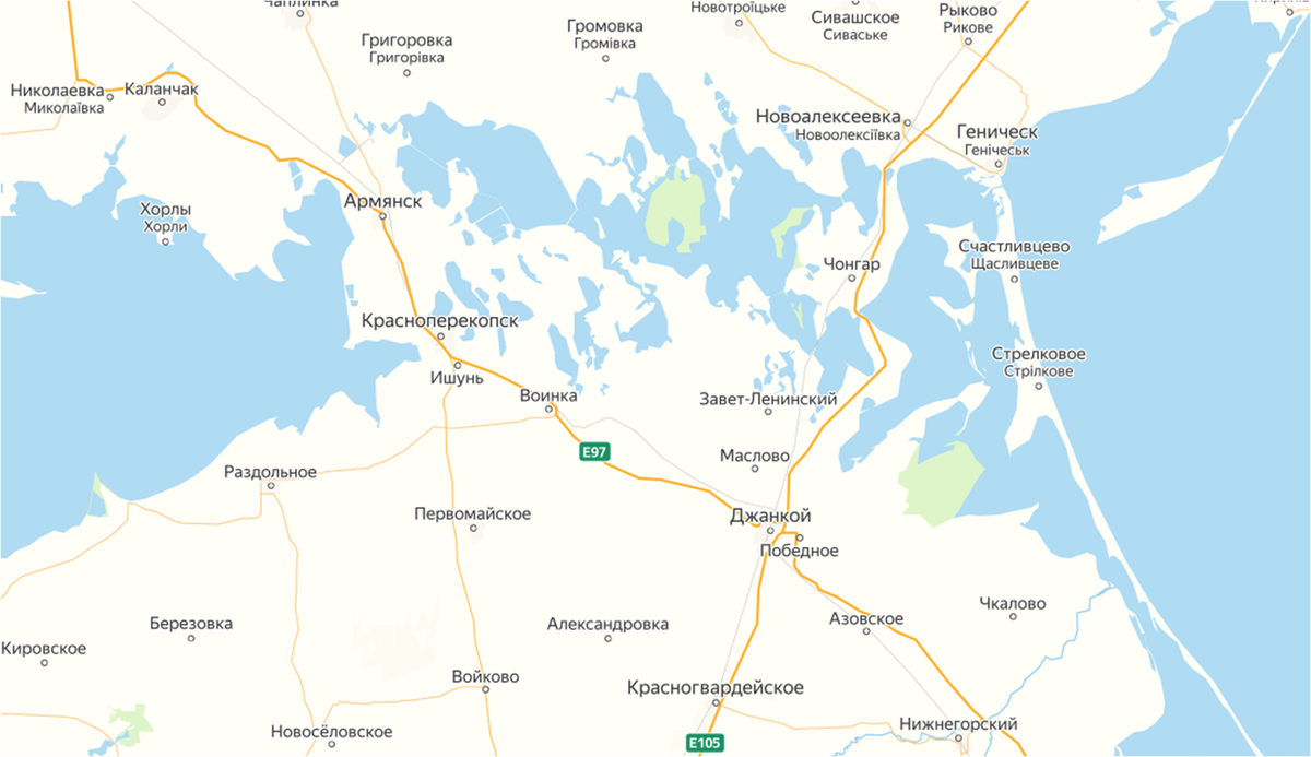 Пути в Крым. Яндекс.Карты