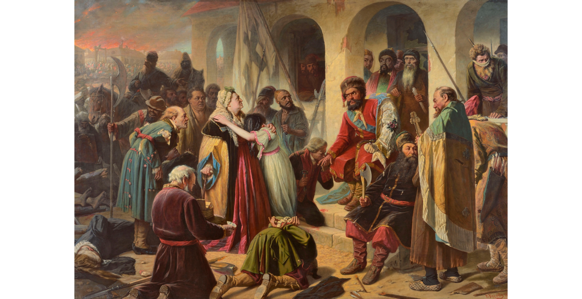 "Суд Пугачева" картина Перова. Словно огромный смерч промчался по Руси, срывая покровы с многолетних злодеяний и злодейств. На этой картине невиновных нет.