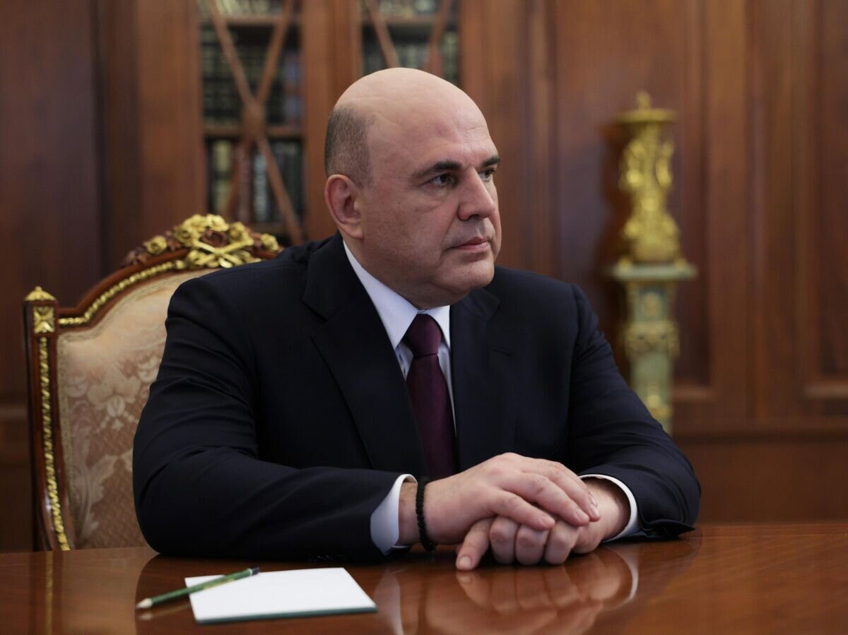    Кандидат на пост председателя правительства РФ Михаил Мишустин во время встречи с президентом РФ Владимиром Путиным© РИА Новости / POOL