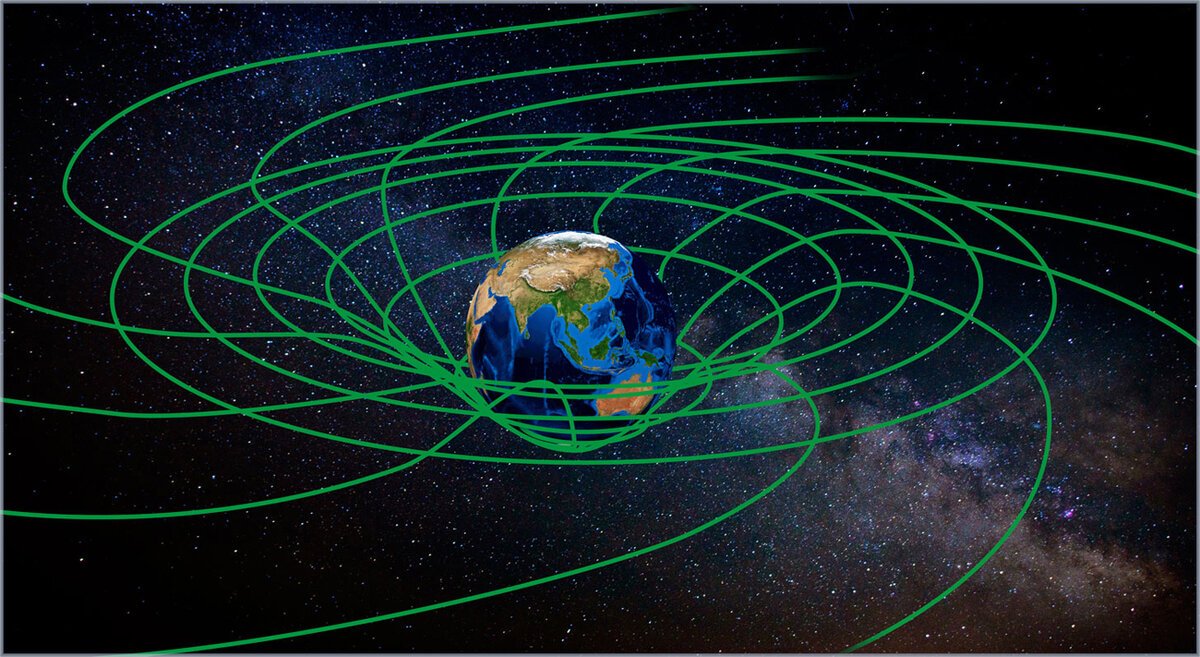 Двухмерная проекция гравитации Земли