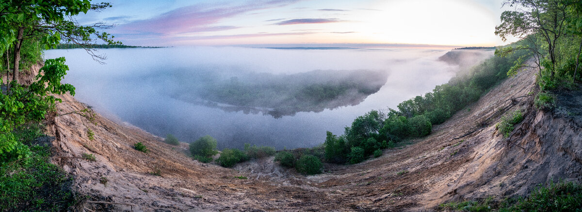 попытался снять весь обрыв панорамой