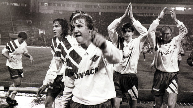 1992 год. Футболисты «Спартака» празднуют победу в первом чемпионате России. Фото Александр Федоров, «СЭ»