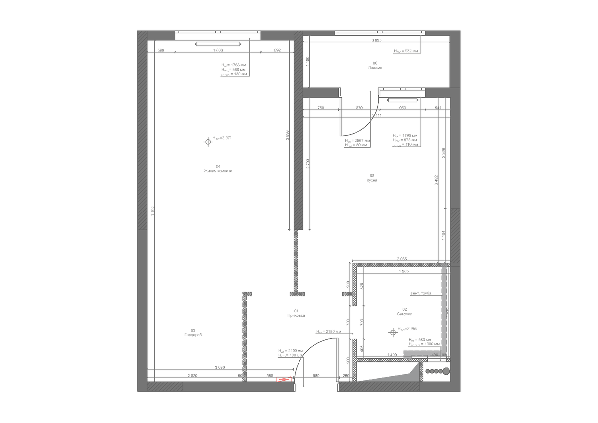 Планировочное решение от застройщика