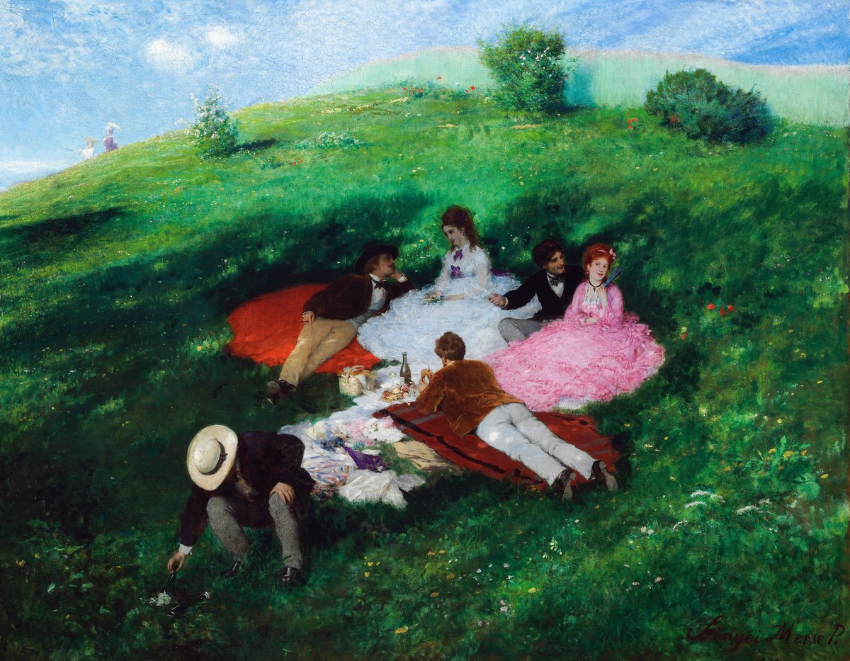 Пал Синьеи-Мерше. «Майский пикник», 1873 год, Венгерская национальная галерея, Будапешт © Public domain