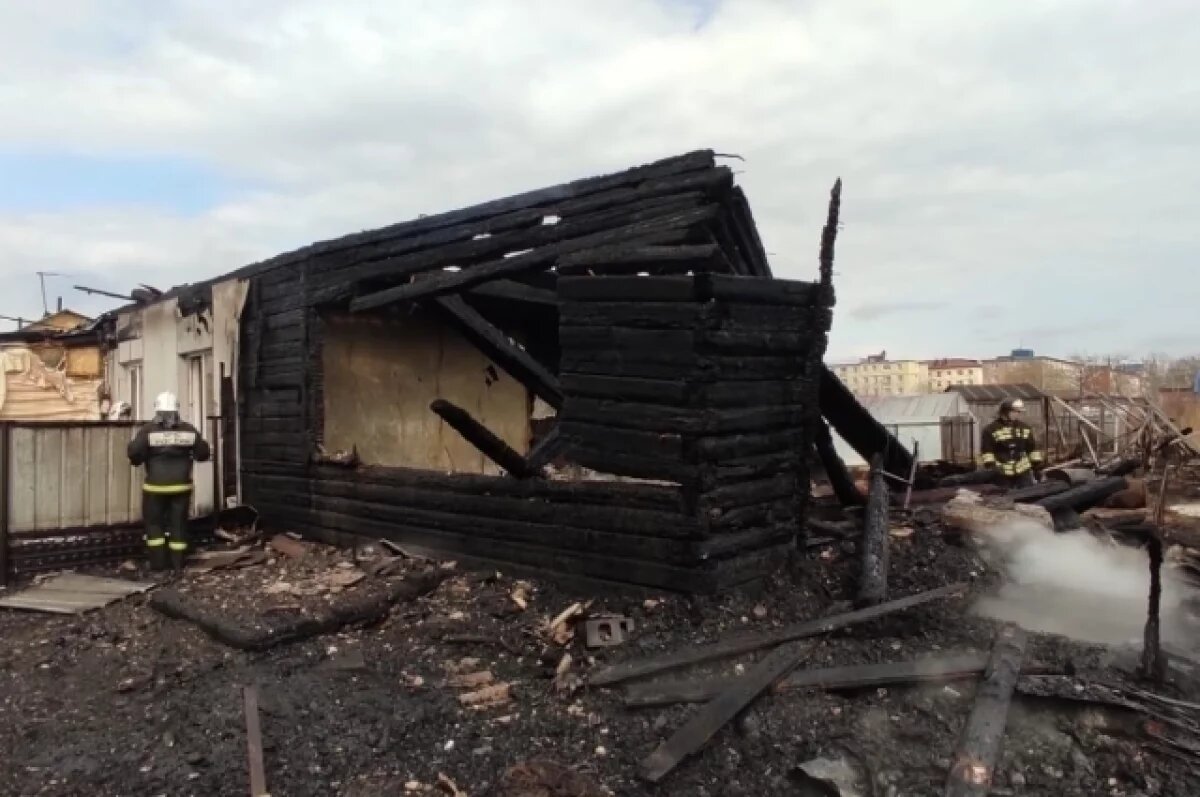    В Елизове сильный ветер осложнил тушение пожара в жилом деревянном доме