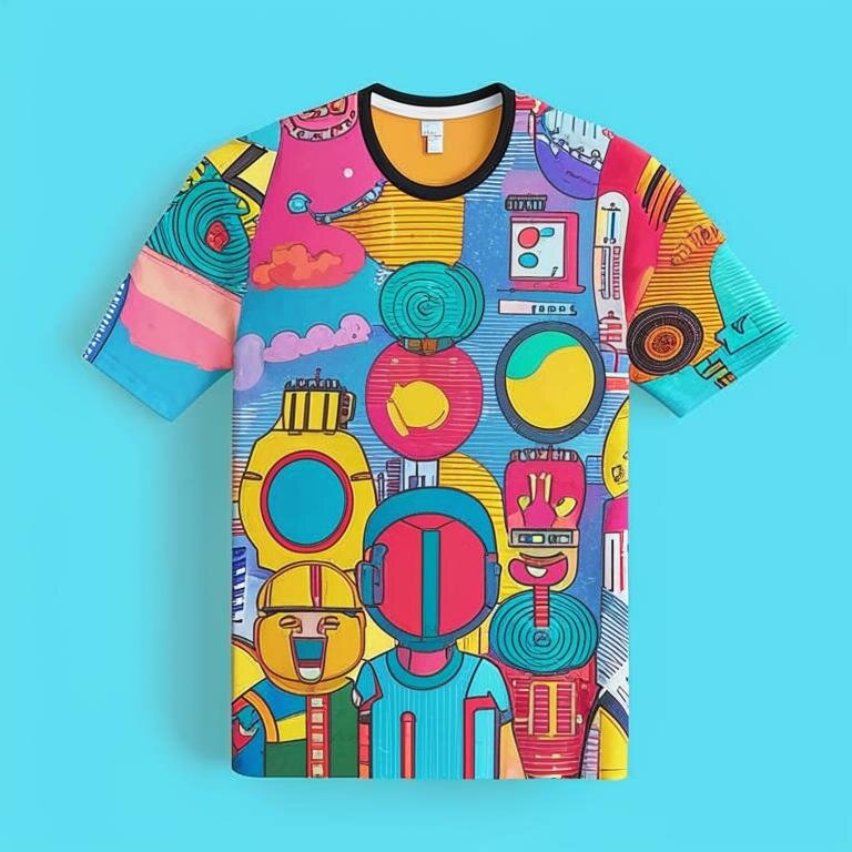 Сплошной принт футболки + Дзен-студия День+Я