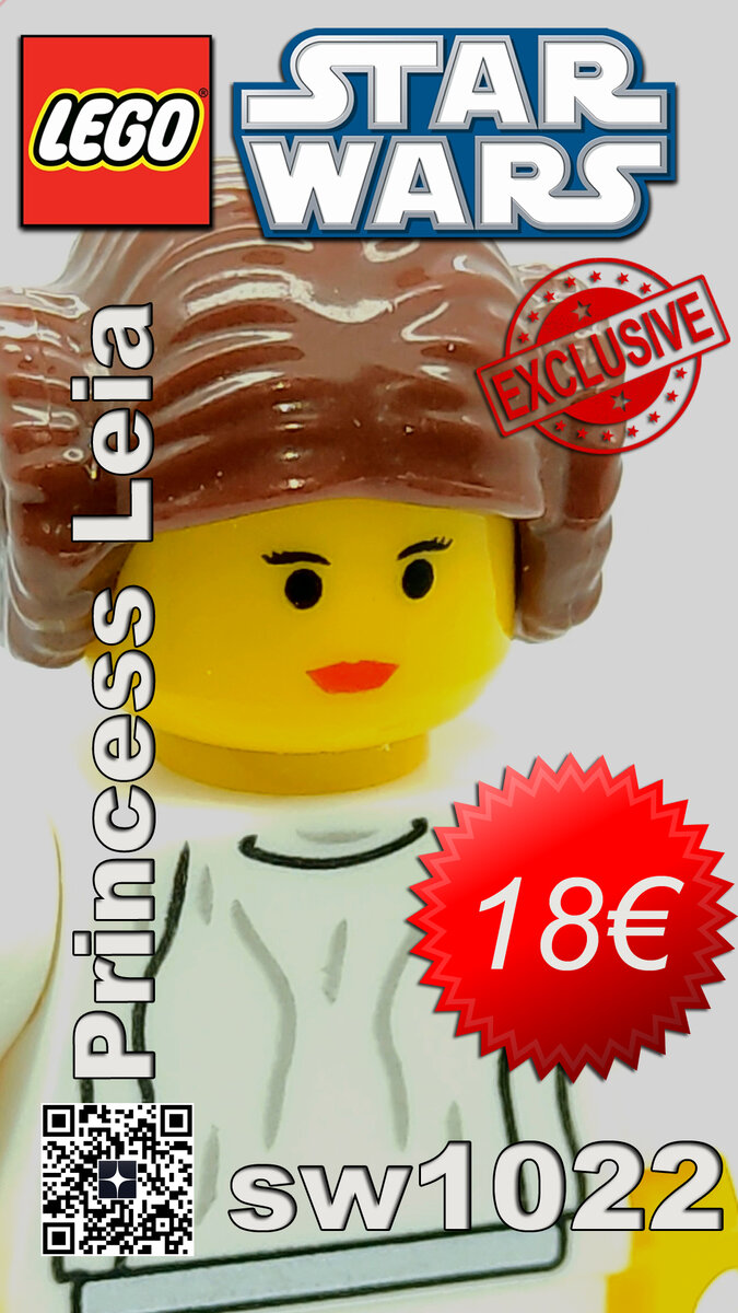 Princess Leia sw1022 Princess Leia, 20th Anniversary Torso. This version of the Princess Leia minifigure is exclusive to the LEGO Slave I – 20th Anniversary Edition set.
The LEGO Star Wars Princess Leia minifig was first introduced in 2019 in the set 75243 Slave I – 20th Anniversary Edition and is currently estimated to be valued around 18 € and an annual growth of about 5.2%.