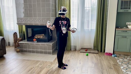 ВЛОГ На даче / Гуляем / Бокс в VR шлеме 10.05.24