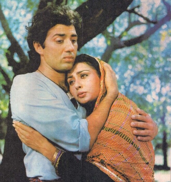 Санни Деол и Пунам Диллон(кадр к фильму "Легенда о любви")