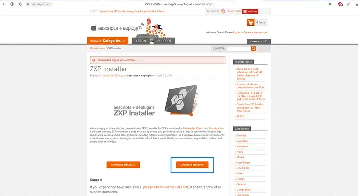 ZXP Installer