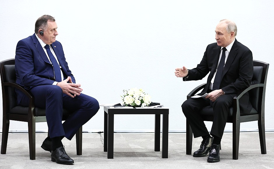 Встреча Додика с Путиным в Казани в феврале 2024 года, источник: Kremlin.ru