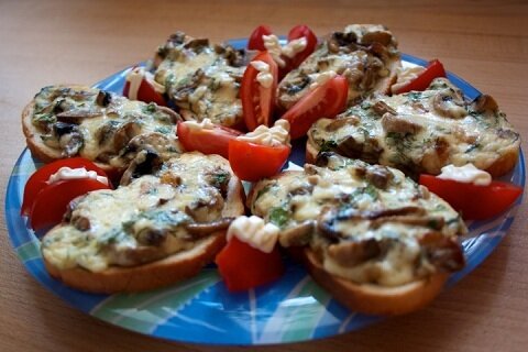 Рецепт Бутерброды с грибами