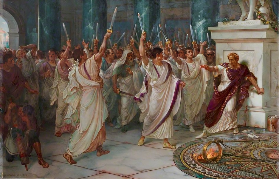 Julius Caesar’, Act III, Scene 1, the Assassination, William Holmes Sullivan, 1888, Royal Shakespeare Company Collection