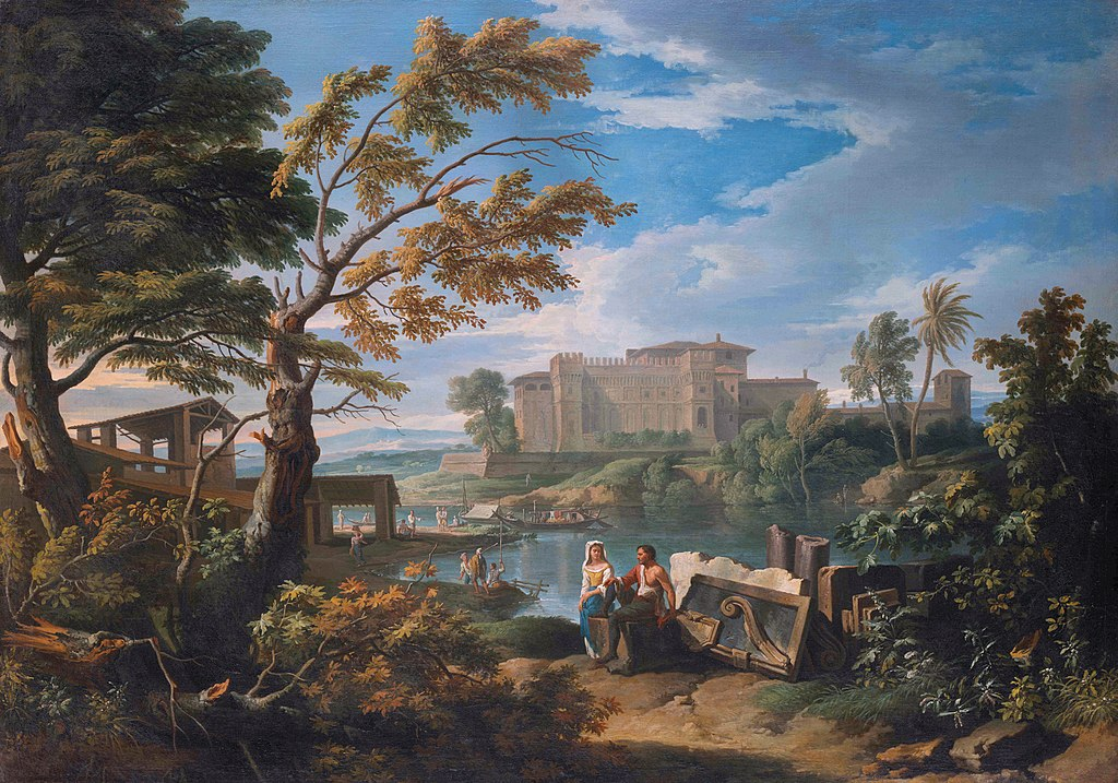 Ян Франс ван Блумен. Пейзаж с ватиканским Бельведером.