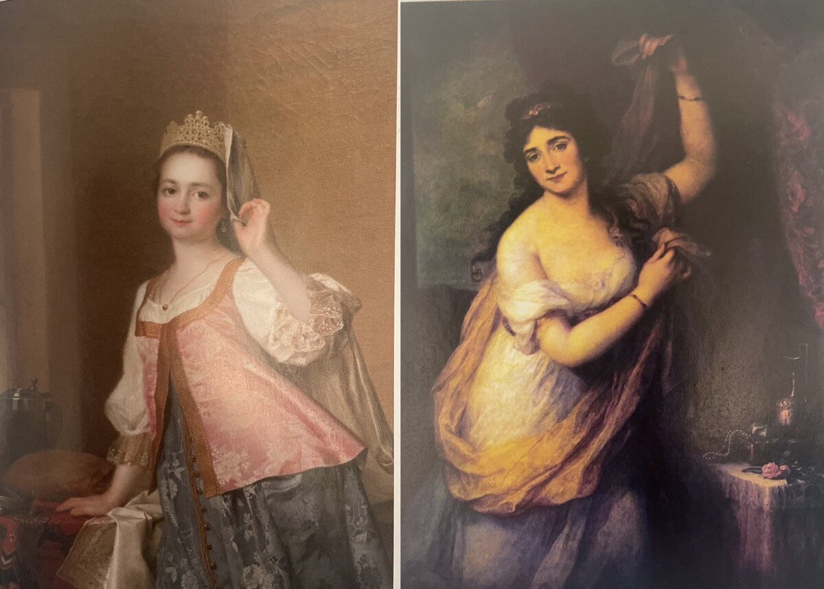В разные времена были разные каноны красоты и разное понятие о «лишнем весе», причём для мужчин в основном. Худые женщины редко когда были в моде (ценилась способность к деторождению). На фото: портрет дочери художника Д.Г. Левицкого (1785) и женский портрет работы А. Кауфман (1795). Сегодня эти признанные красавицы 18-го века, возможно, сели бы на диету