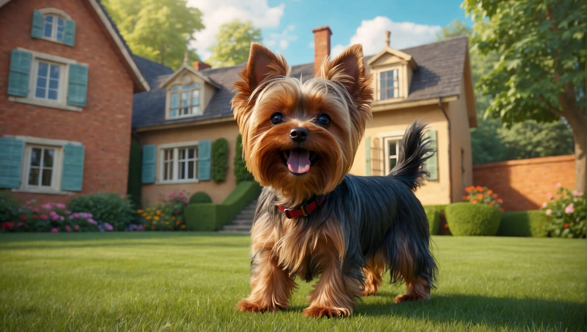 Йоркширский терьер. Смотрите все фото - https://aifoto.ru/milyj-drug-jork-terer-i-novye-foto-ot-nejroseti/