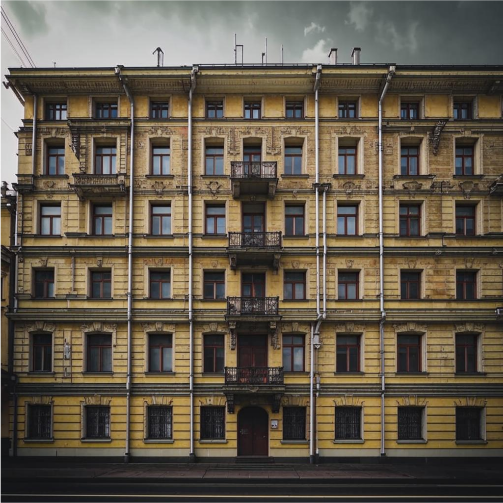 Фасадная съемка в Московском районе Санкт-Петербурга 