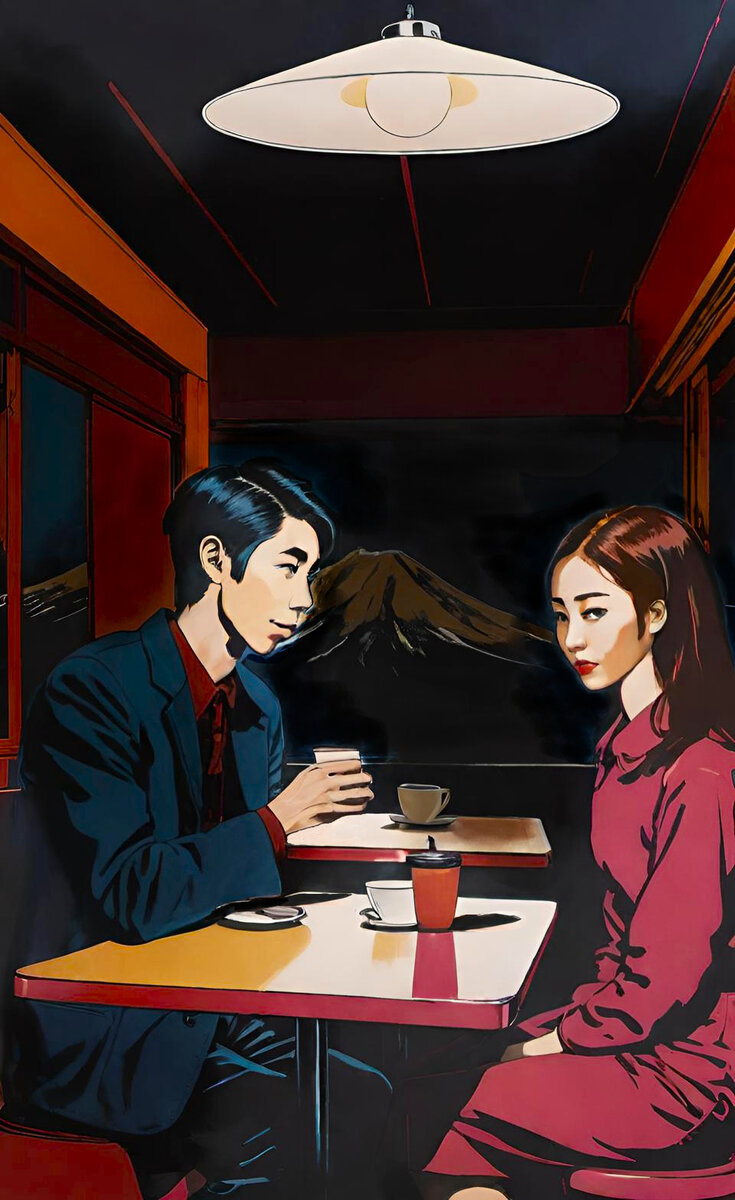 Чудный вечерок. Иллюстрация создана с помощью нейросети DreamAI и программы Photoshop. 