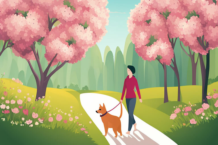 прогулка с собакой