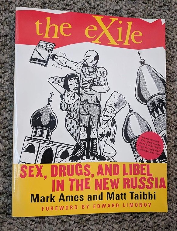 "Изгнание: секс, наркотики и клевета в новой России". В 1997 году два бездельника из Америки с высшим образованием начали издавать в Москве беспощадный журнал в мягкой обложке eXile. Он включал в себя непочтительные обсуждения российских сцен секса и наркотиков, а также непристойные юмористические статьи...